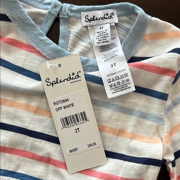 Splendid Multicolor Striped Toddler Dress - Picture 3 of 17